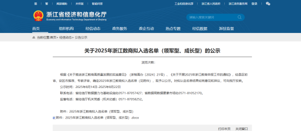 喜訊！托普云農(nóng)入選2025年“領(lǐng)軍型”浙江數(shù)商名單