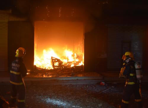 廣東海豐社區(qū)發(fā)生火災(zāi)致8人死亡現(xiàn)場圖