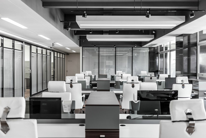 600m2現(xiàn)代辦公室辦公區(qū)裝修設(shè)計效果圖